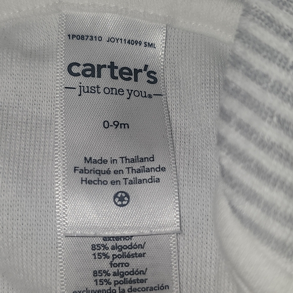 Carter's White and Gray Kids Pajama Robe - Picture 8 of 8